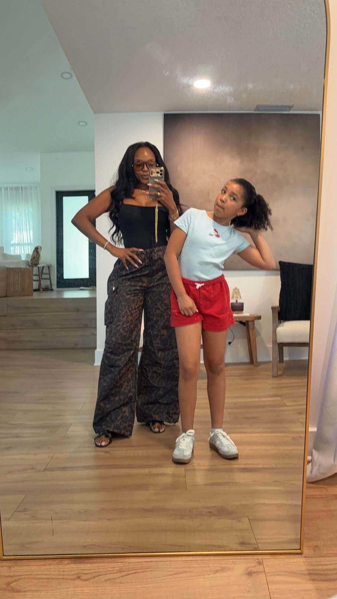 Scroll to shop these casual outfits featuring an elevated leopard wide-leg pant styled with a fitted black bodysuit alongside a sporty everyday look with classic sneakers and athletic shorts. These outfits mix polished pieces with relaxed staples for effortless everyday style.

Perfect for casual days out, errands, weekend plans, or comfortable everyday looks.

5'4" | 138 lbs | 34D bust | 27" waist | 40" hips

#LTKootd #LTKmomlife #LTKgrwm