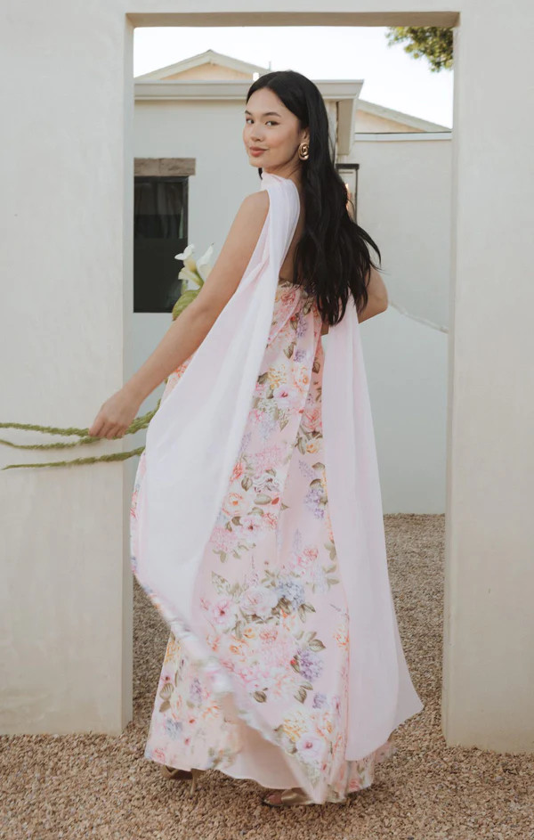 Tinsley Tube Dress ~ Powder Pink Blooms Taffeta | Show Me Your Mumu