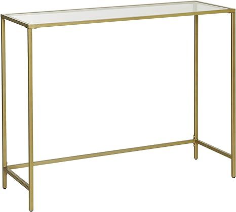 VASAGLE Console Table, Tempered Glass Sofa Table, Modern Entryway Table, Metal Frame, Easy to Ass... | Amazon (US)