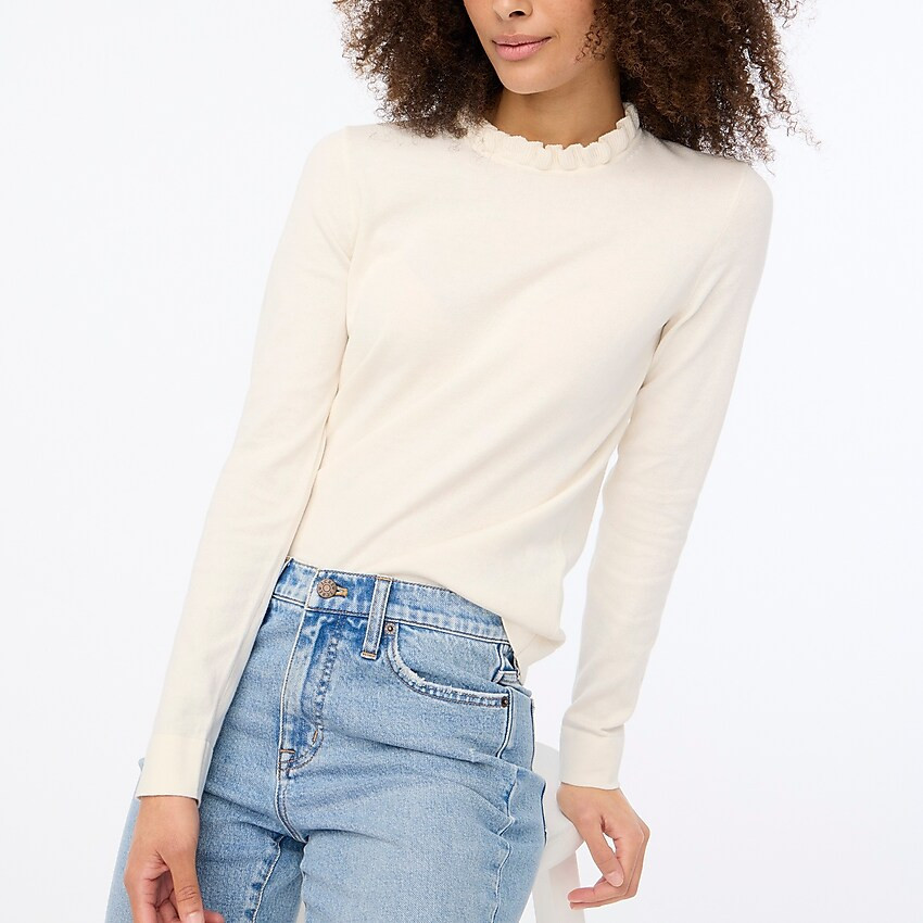Ruffleneck sweater | J.Crew Factory