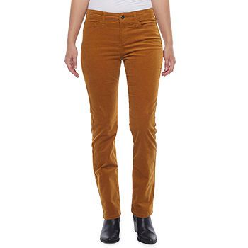 St. John's Bay Womens Mid Rise Straight Corduroy Pant | JCPenney