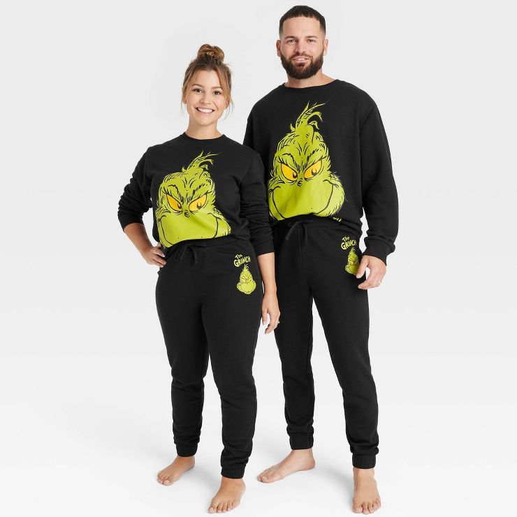 Adult The Grinch Graphic Jogger Pants - Black | Target