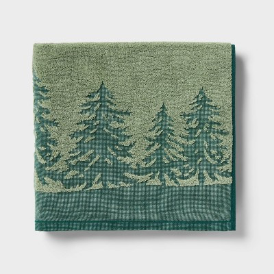 Winter Tree Christmas Bath Towel Green - Threshold™ | Target