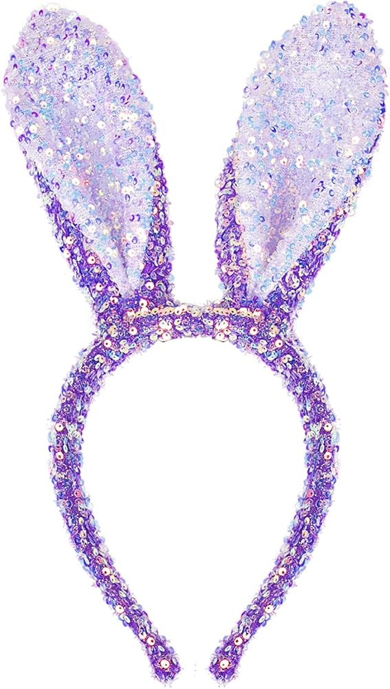 Easter headband,Costume Accessaries, Sewed Sequins Bunny Headhand for Christmas,Easter,Birthday, ... | Amazon (US)