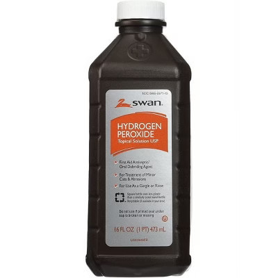Swan Hydrogen Peroxide Solution 16 Oz First Aid Antiseptic Oral Debriding Agent Case Of 12 | Target