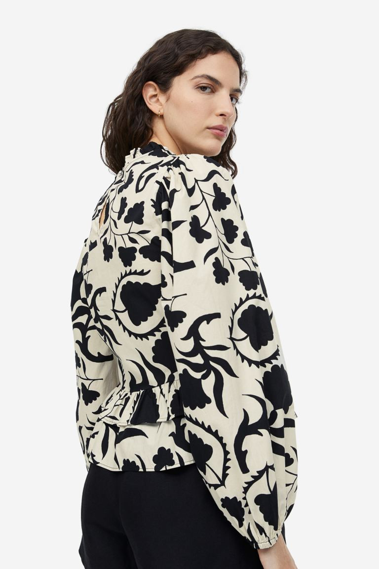 Smocked cotton blouse | H&M (UK, MY, IN, SG, PH, TW, HK)