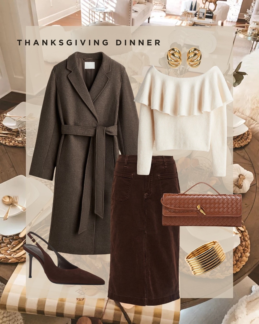 Thanksgiving outfit dinner idea 