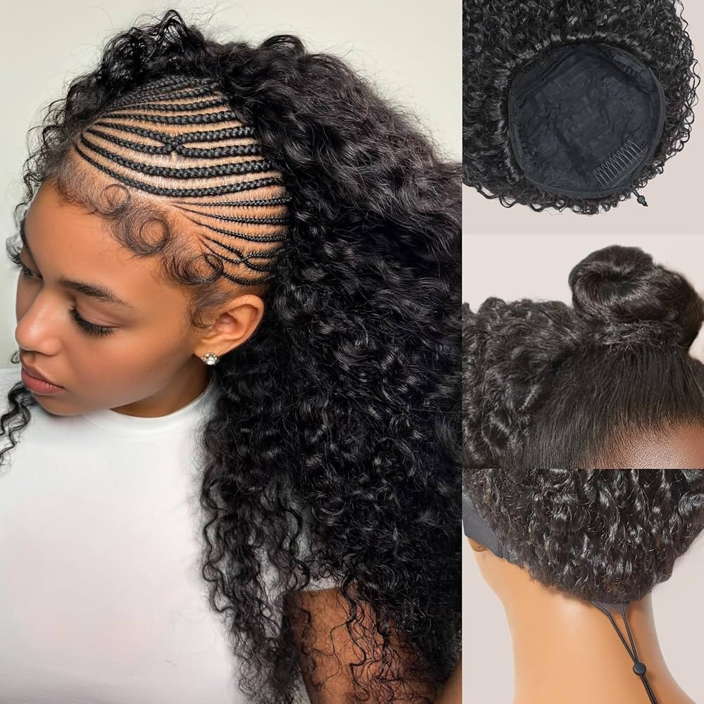 LUVME HAIR Half Wig Burmese Messy Curly Flexi-Fit Invisi Flip Drawstring Wig 200% Density Burmese... | Amazon (US)