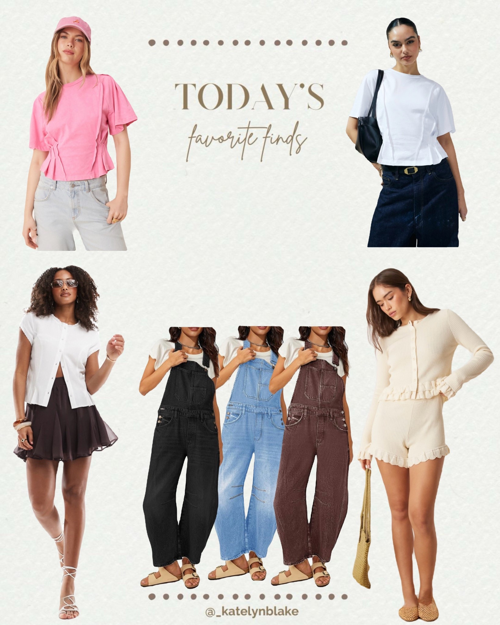 5/9 Favorite Finds!
corset, tshirt, knit set, cardigan, matching set, mini skirt, chiffon skirt, pleats

#LTKSeasonal #LTKWorkwear #LTKFindsUnder100