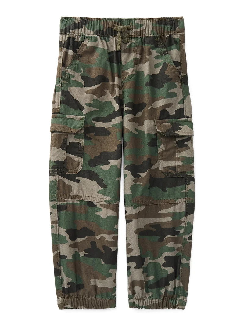 Wonder Nation Baby and Toddler Boys Cotton Cargo Jogger Pants, Sizes 12M-5T | Walmart (US)