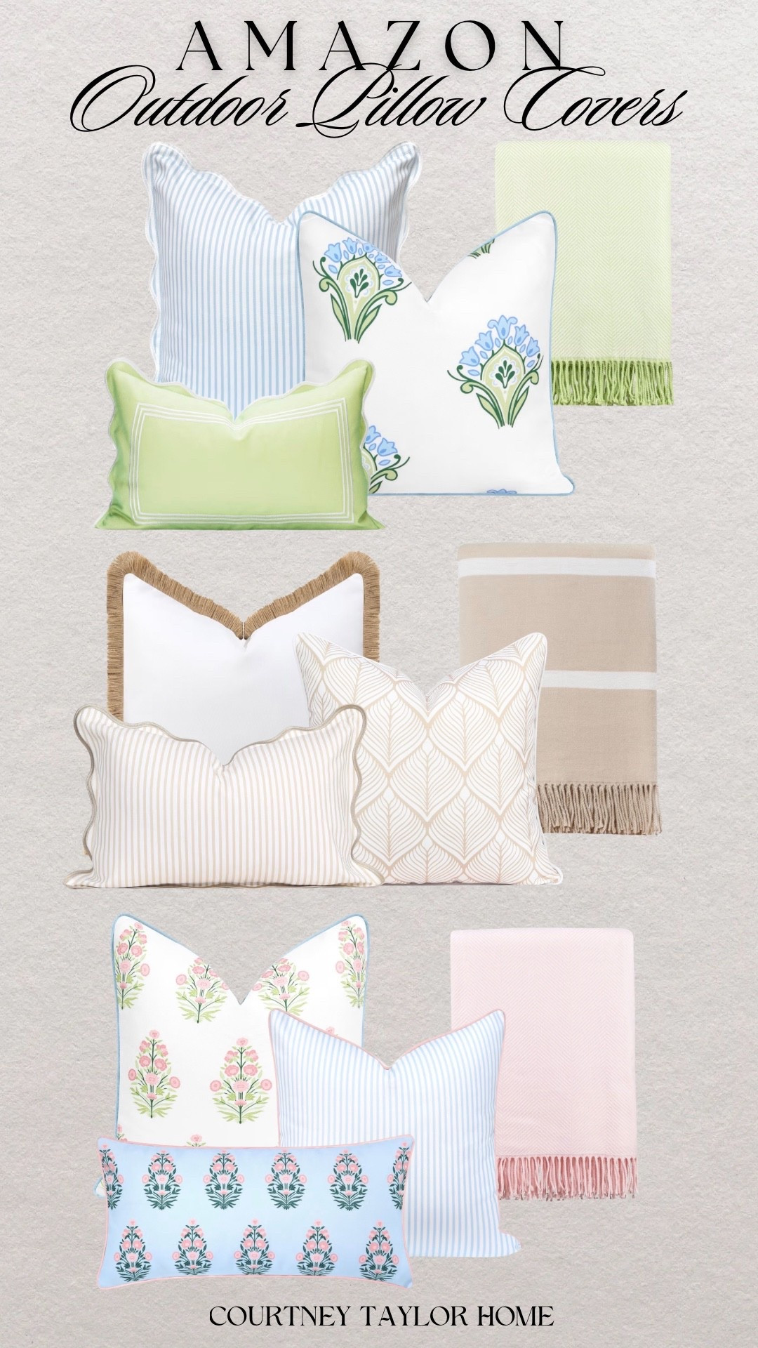 Amazon outdoor pillow covers! Love these color combinations for any outdoor space. ✨

#LTKSeasonal #LTKHome