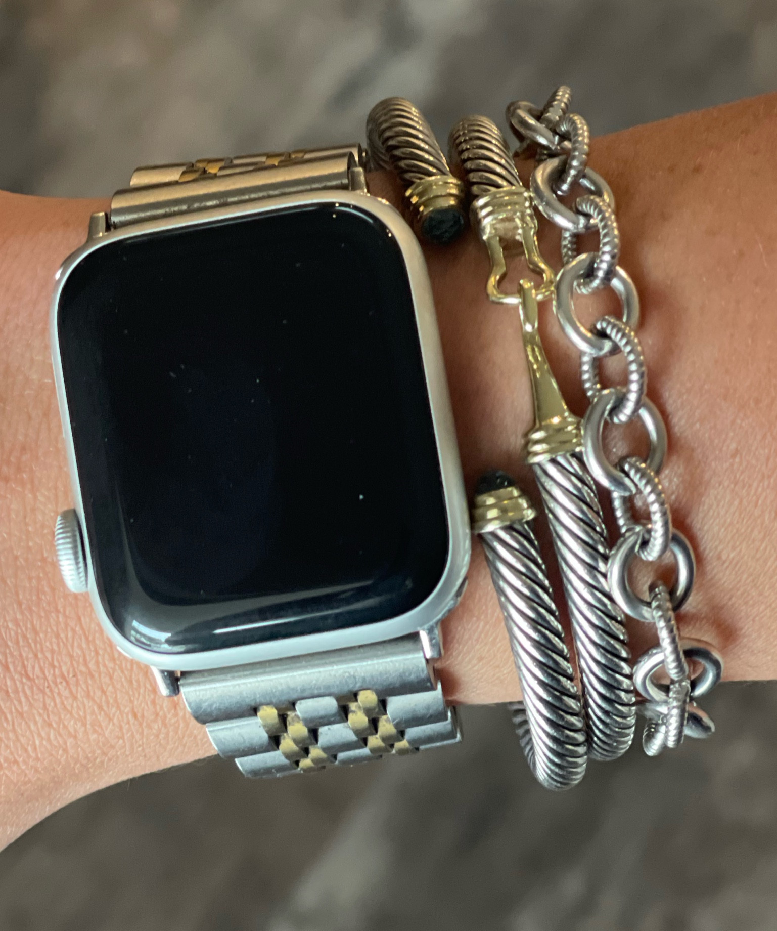 Stacking bracelets with deals apple watch