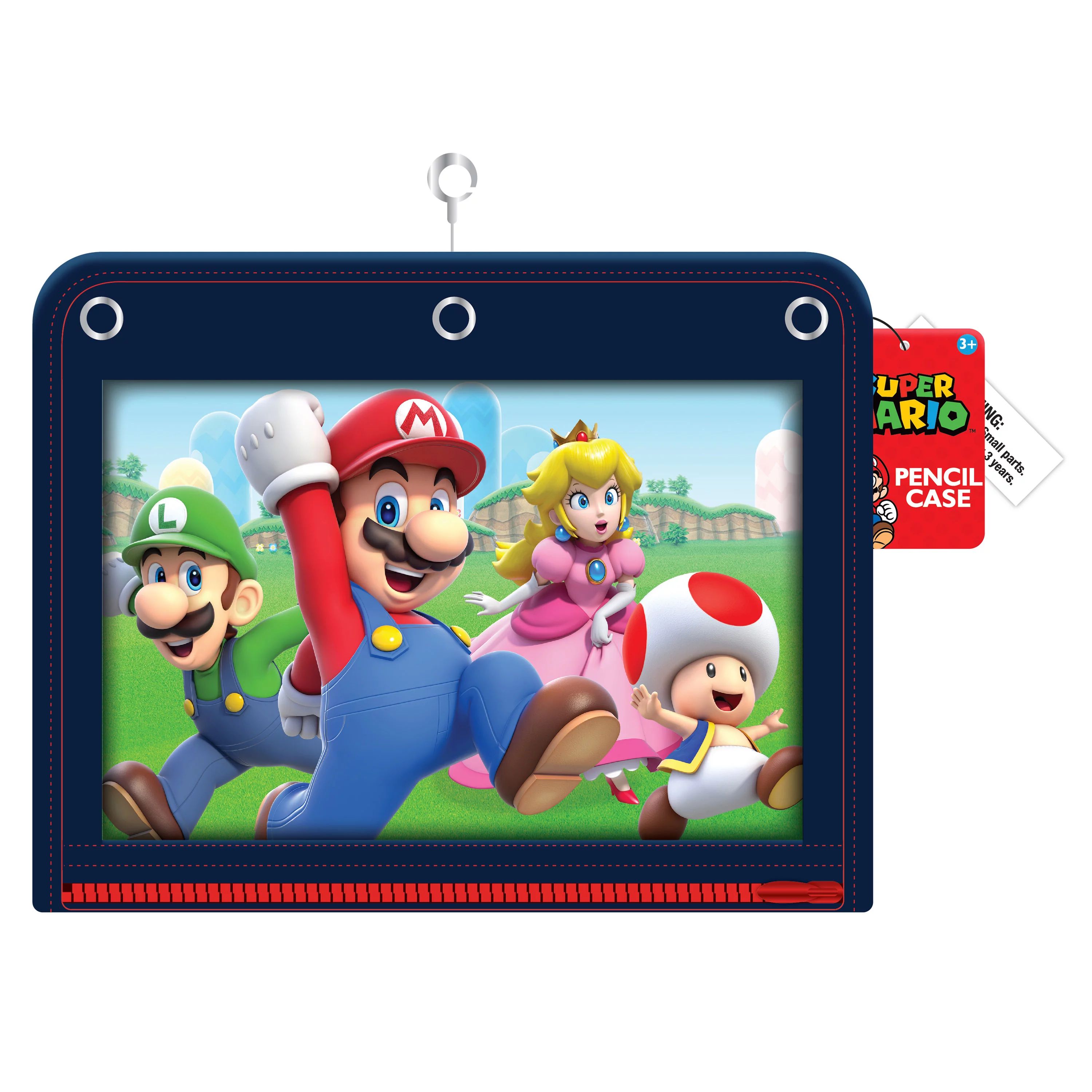 Super Mario Bros. Multicolor 3-Ring Pencil Case, 10.5-in W by 8.25-in H - Walmart.com | Walmart (US)