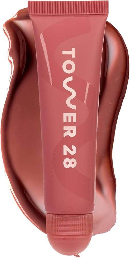 Tower 28 LipSoftie Tinted Lip Balm Treatment - Hydrating Glossy Balm + Overnight Lip Mask with Jo... | Amazon (US)