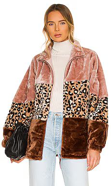 UGG Elaina Faux Fur Jacket in Cliff Multi from Revolve.com | Revolve Clothing (Global)