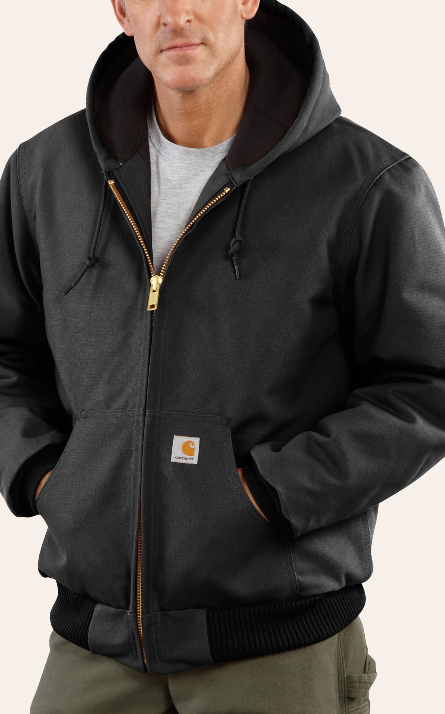 Carhartt Men's Black Duck Insulated Active Hooded Jacket - XL - From Cavender's | Cavender's
