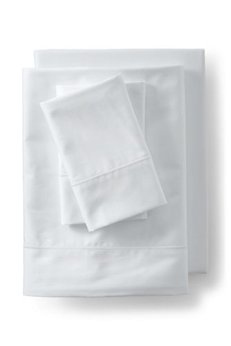 400 Thread Count Premium Supima Cotton No Iron Sateen Bed Sheet Set | Lands' End (US)