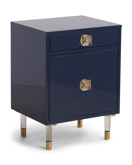 Araceli 1 Drawer High Gloss Side Table | TJ Maxx