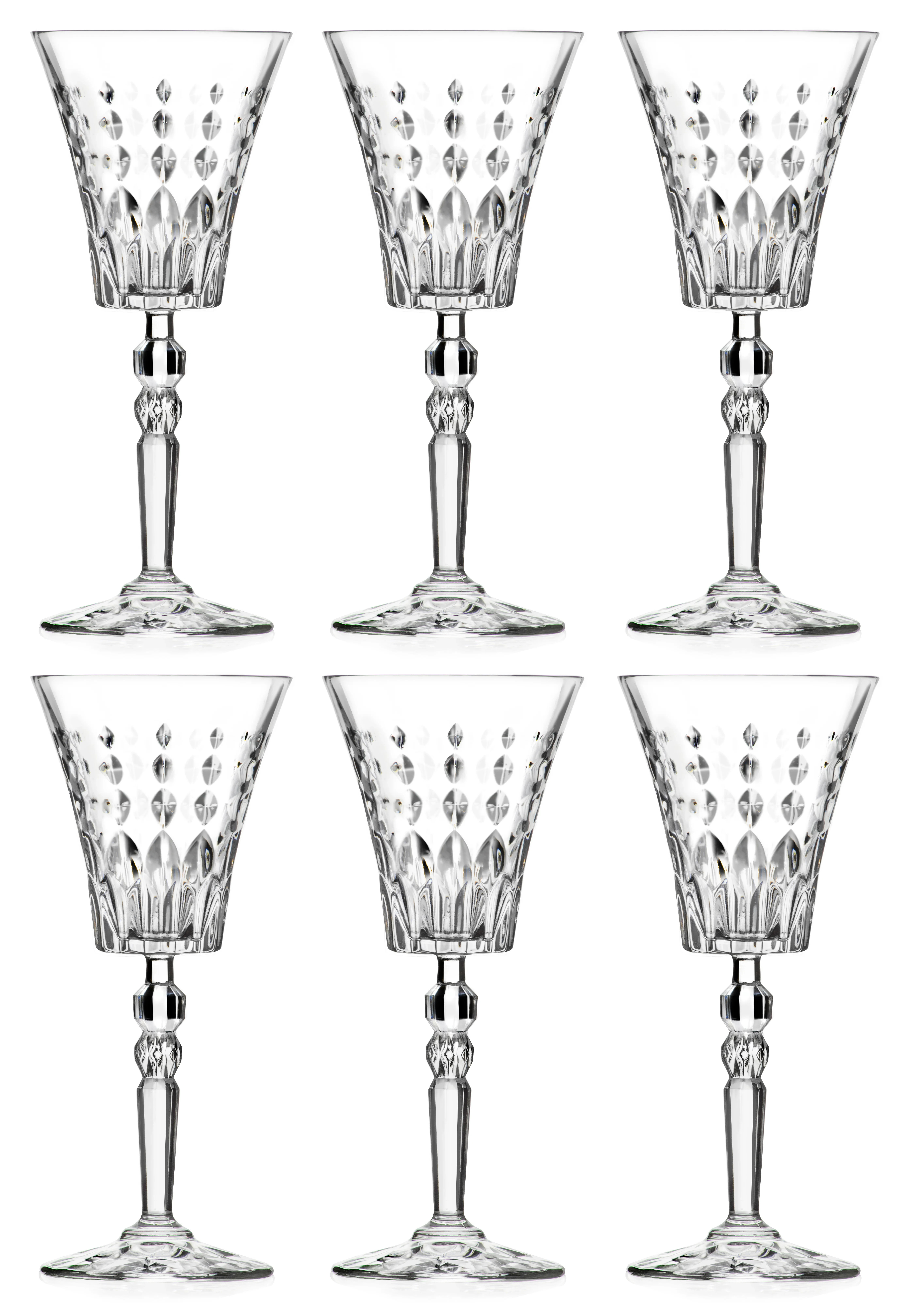Goblet - Stemmed Glasses - Set of 6 Goblets - 7 oz. Beautifully Designed - Made in Europe (Set of... | Perigold