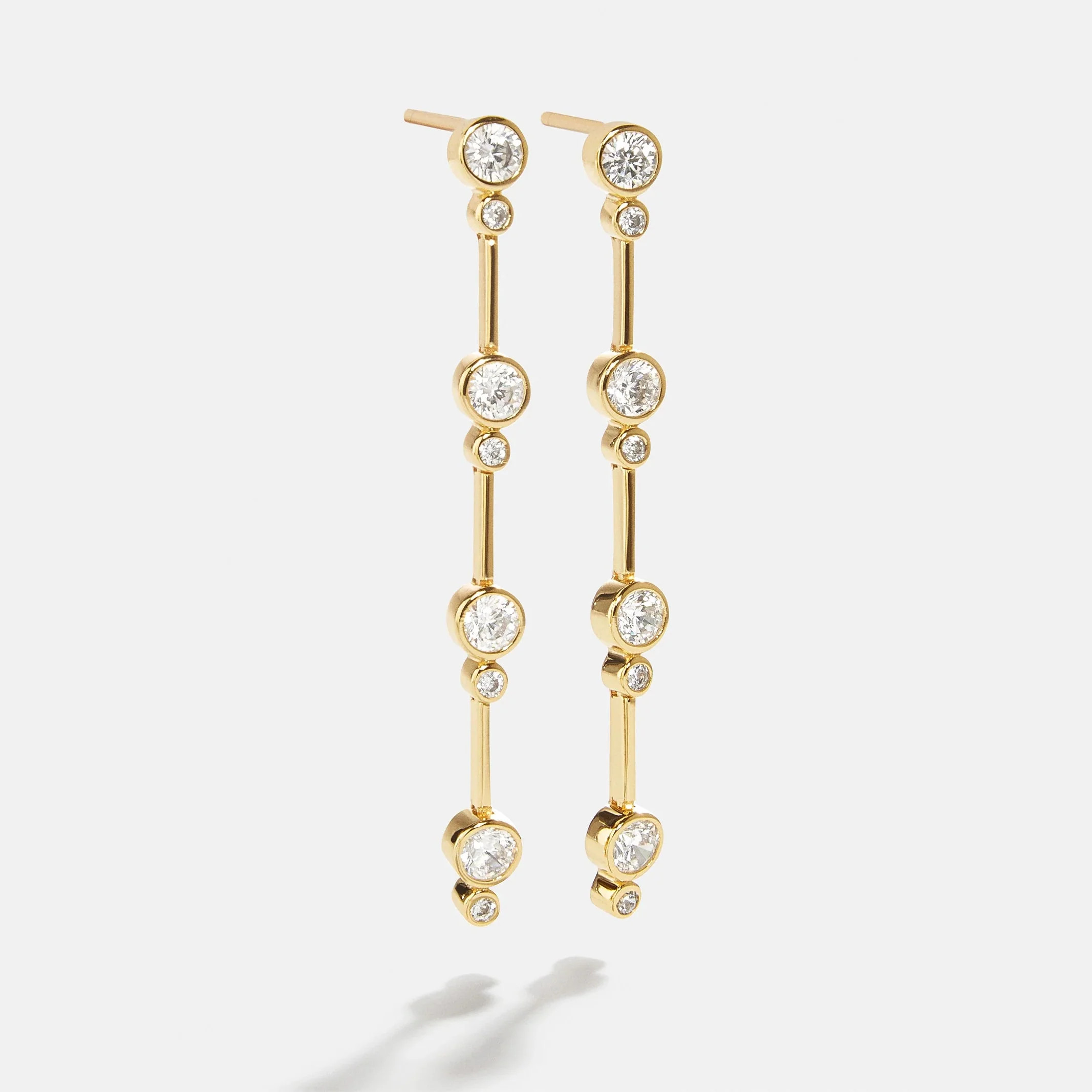 18K Gold Celine Earrings - Gold/Pavé | BaubleBar