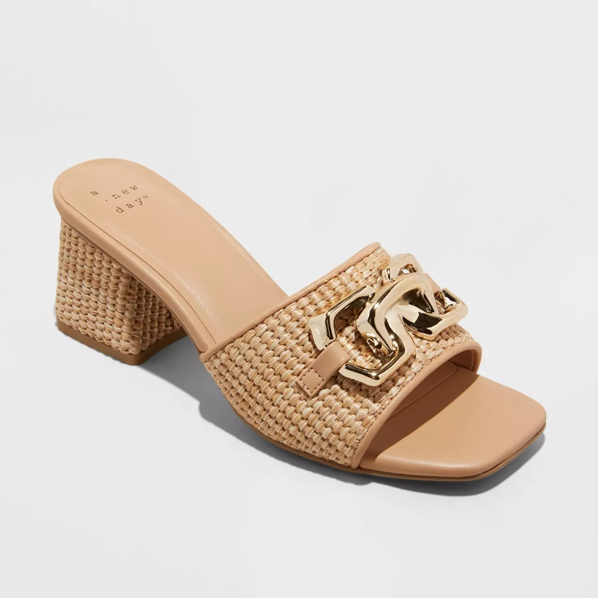 Women's Fauna Raffia Mule Heels - A New Day™ Tan 9 | Target