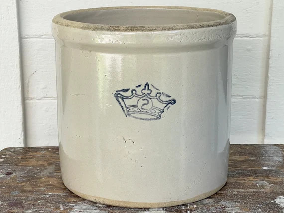 Vintage Crock  2 Gallon Crown Crock  Ransbottom Brothers | Etsy | Etsy (US)