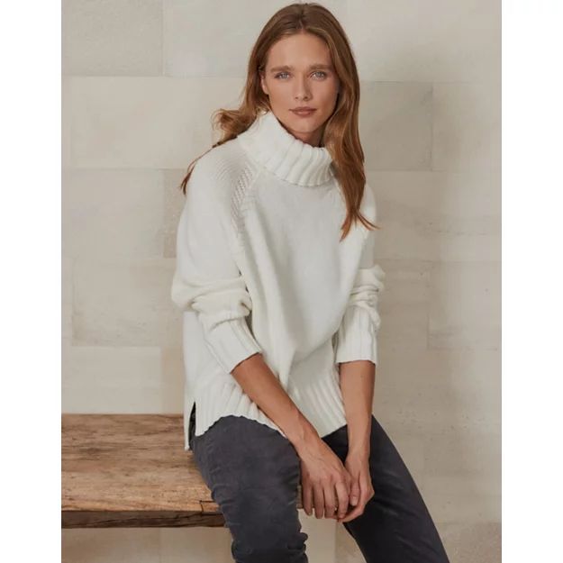 Seam-Detail Roll-Neck Sweater With Wool | The White Company (UK)