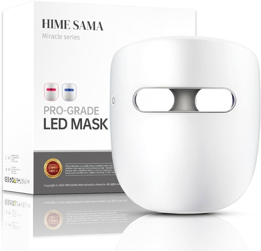 HIME SAMA LED Face Mask, 8 Color LED Mask for Face Skin Care, Red Light Mask for Face, Infrared, ... | Amazon (US)