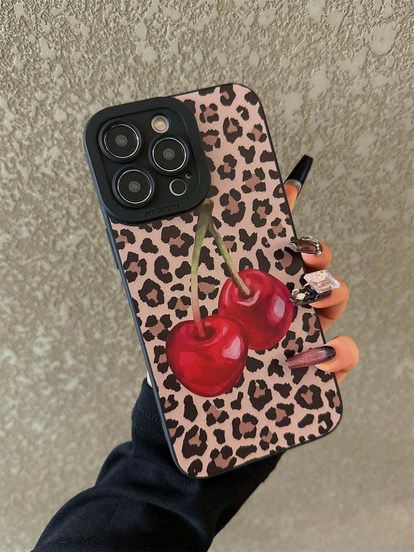 Bow Leopard Cherry Pattern Shockproof TPU Soft Phone Case Compatible With Iphone 11/12/13/14/12 P... | SHEIN