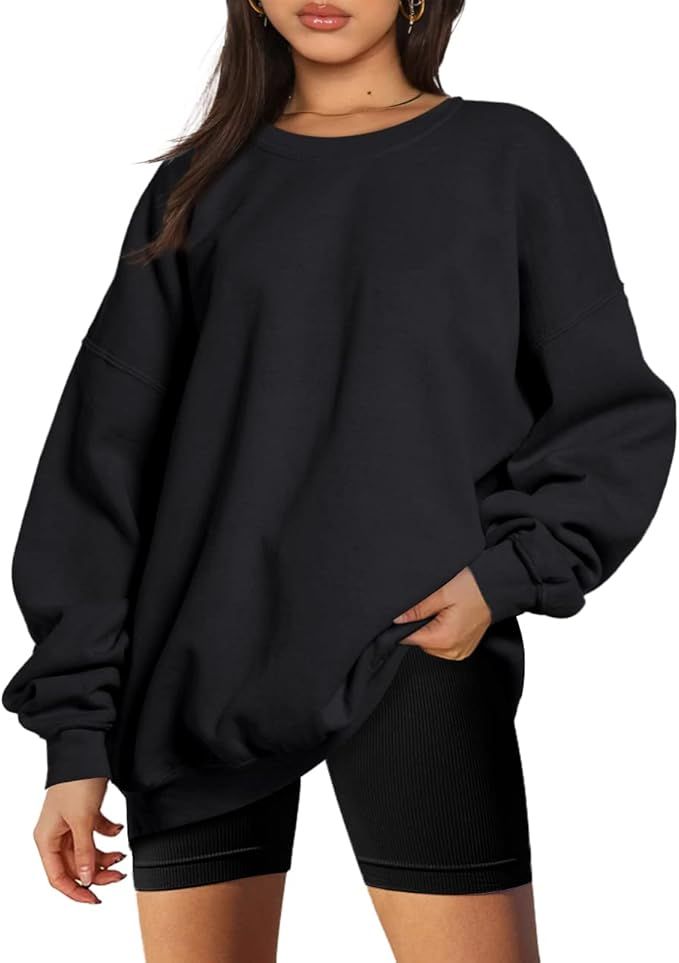 EFAN Womens Oversized Sweatshirts Hoodies Fleece Crew Neck Pullover Sweaters Casual Comfy Fall Fa... | Amazon (US)