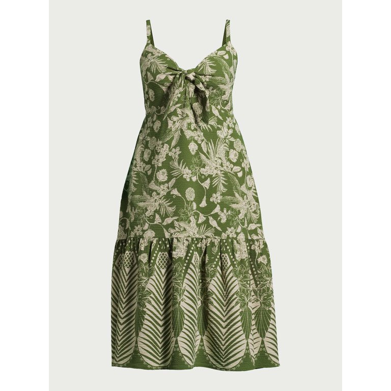 Sofia Jeans Women's and Women's Plus Tie Front Cutout Maxi Dress, Sizes XS-5X - Walmart.com | Walmart (US)