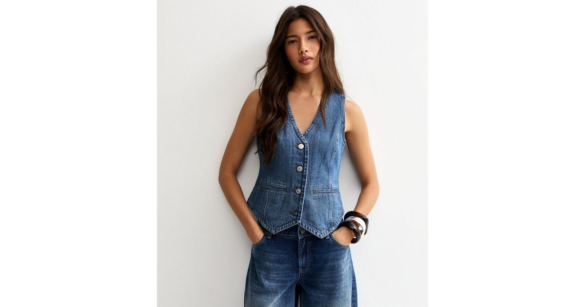 Blue Denim Waistcoat | New Look | New Look (UK)
