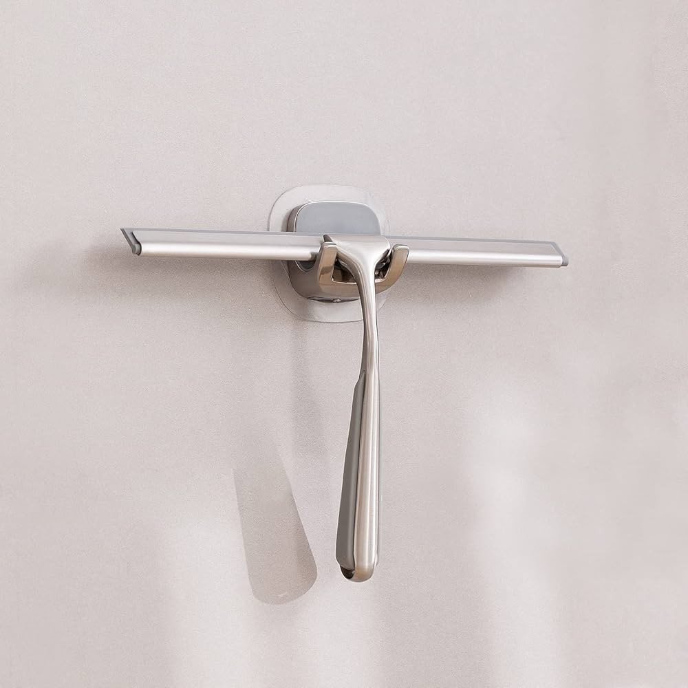 Shower Squeegee for Shower Doors 10 Inch Bathroom Squeegee for Windows,Kitchen,Mirror and Car Gla... | Amazon (US)