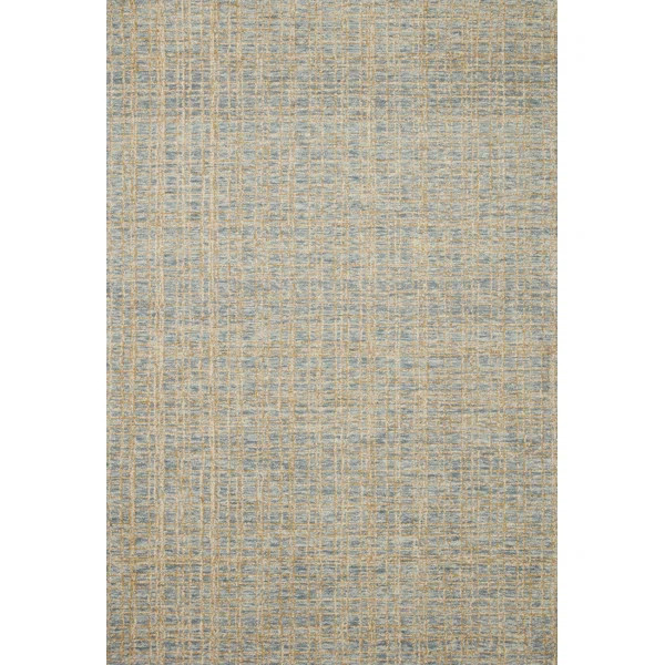 Checkered Handmade Tufted Blue/Sand Area Rug | Wayfair North America