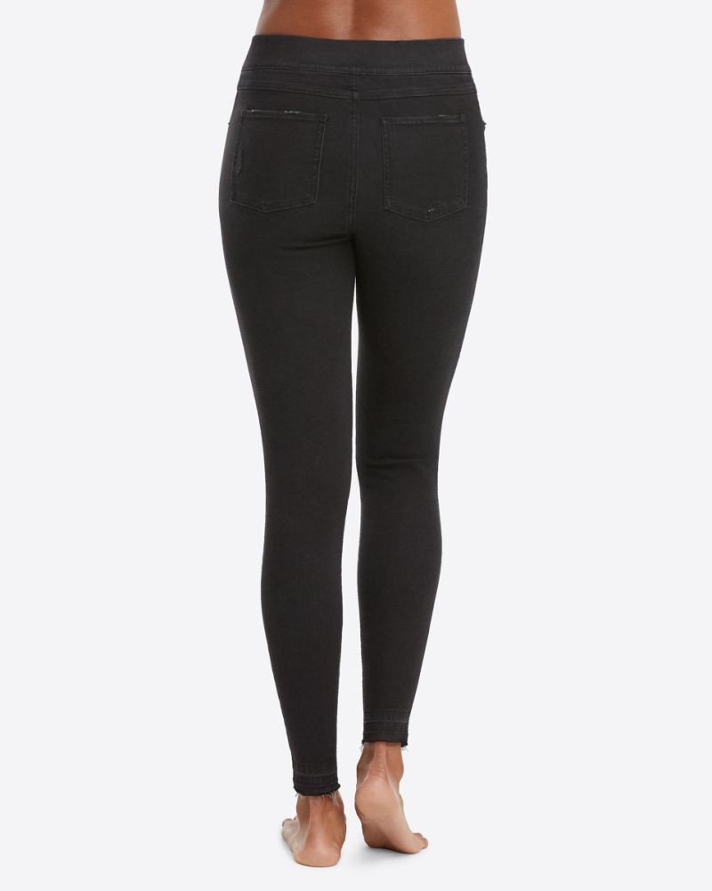 Black Distressed Skinny Jeans | Spanx