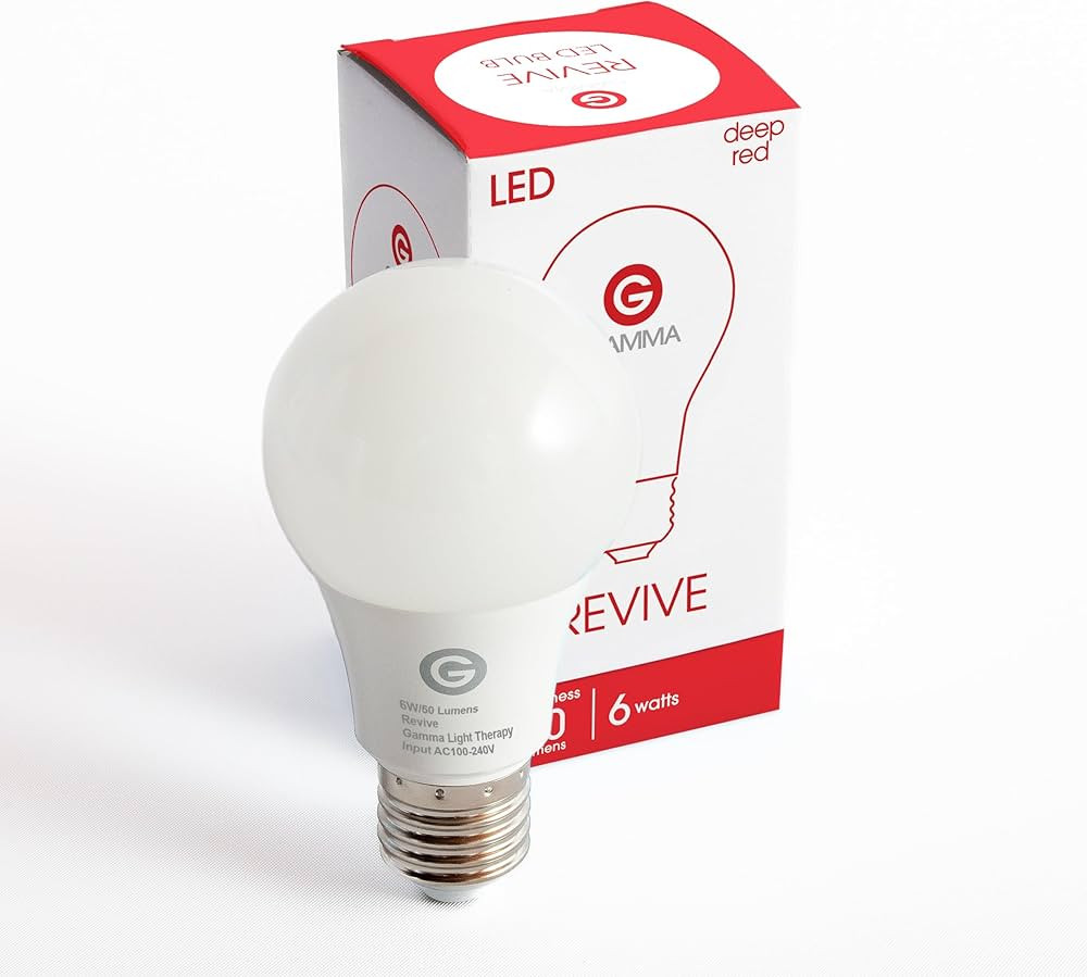 Revive - 670nm - Red Light Bulb Sleep Therapy by Gamma - Melatonin Promoting Natural Sleep Aid | Amazon (US)