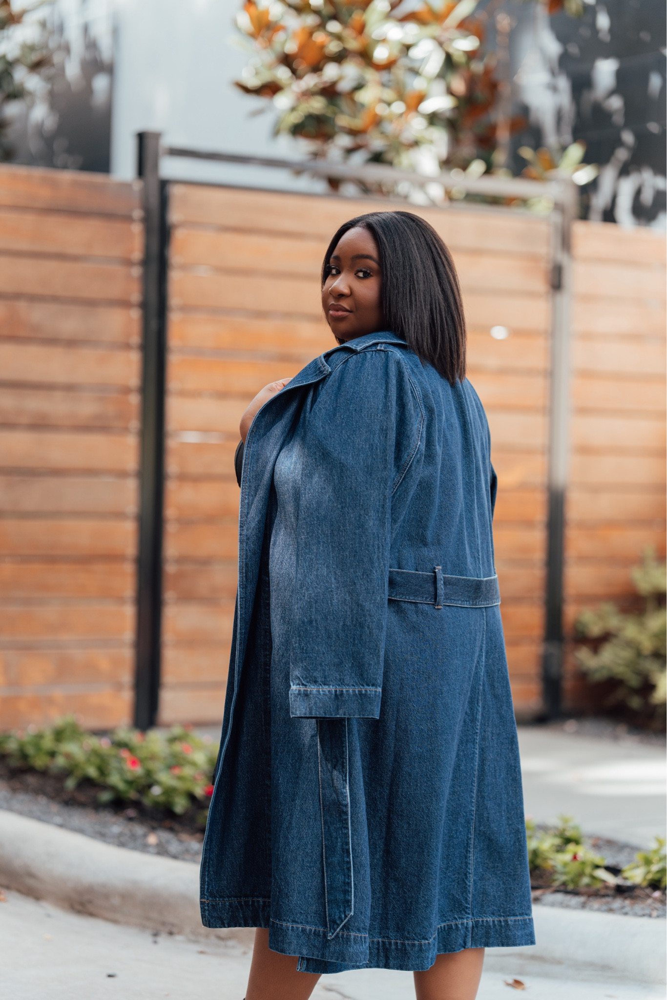 denim trench coat womens