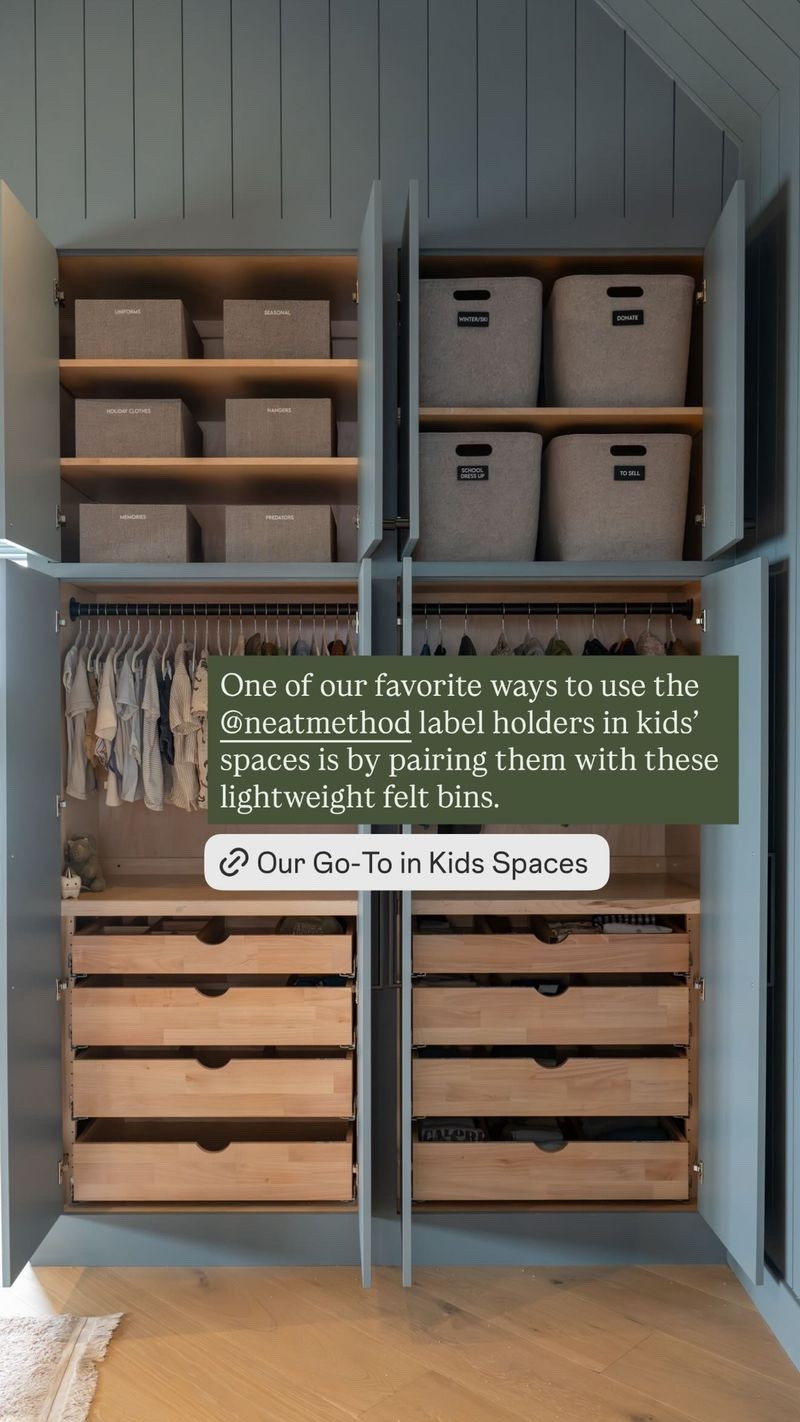One of our favorite ways to use the NEAT Method label holders in kids’ spaces is by paring them with these lightweight felt bins  

#LTKHome #LTKFindsUnder50 #LTKKids