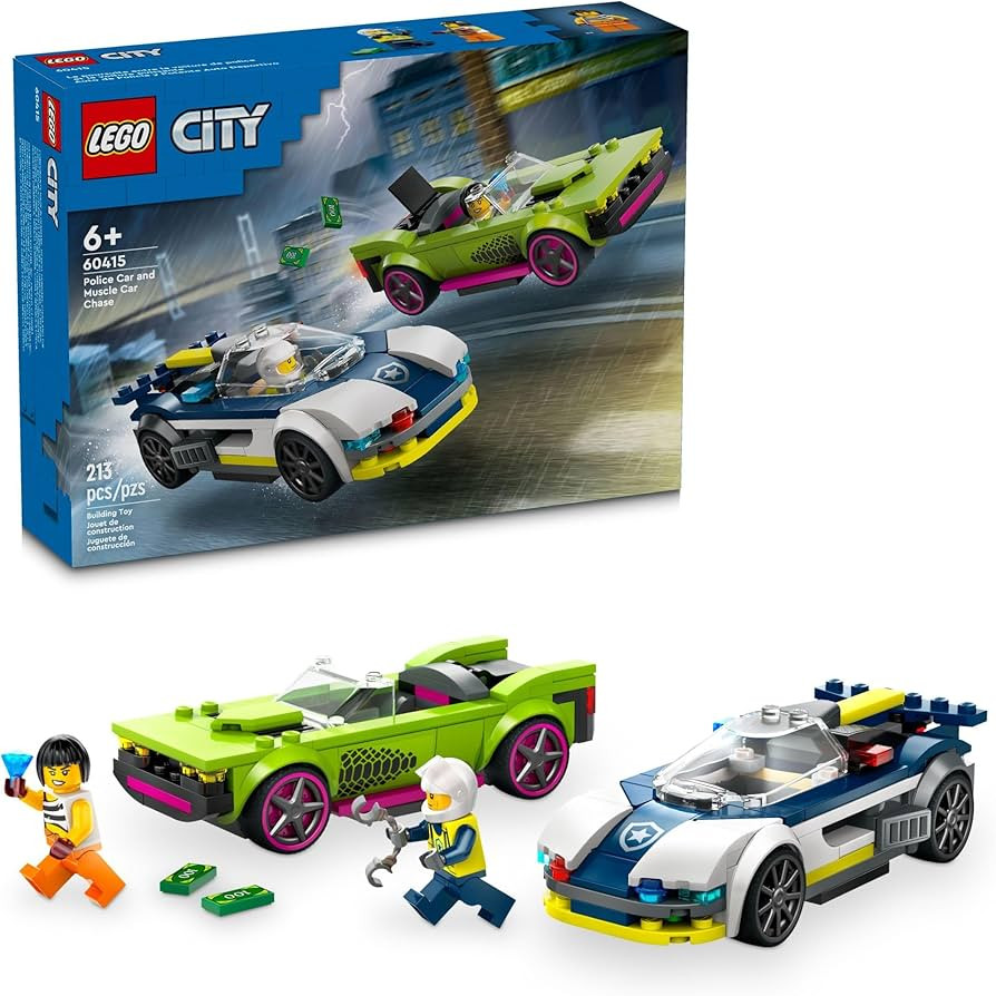 LEGO City Police Car and Muscle Car Chase, Emergency Vehicle Toy for Boys and Girls, Fun Gift for... | Amazon (US)