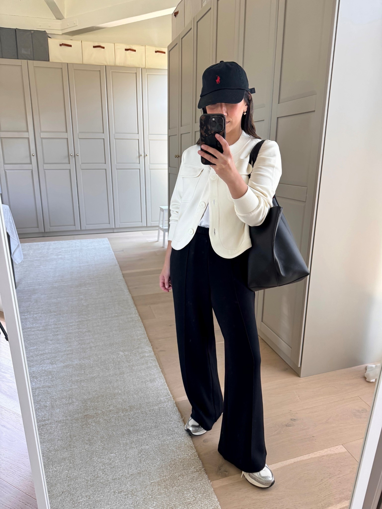 Your next drop off outfit can be elevated and comfy

Varley jacket xs
Everlane tee medium
Varley pants small 28” inseam. Typically wear the xs
New Balance sneakers 6
Polo hat
Mansur Gavriel tote
Electric Picks earrings 
Dorsey James necklace 15”

Petite style, spring outfits 2026, athleisure, mom outfits 

#LTKPetite #LTKootd #LTKmomlife