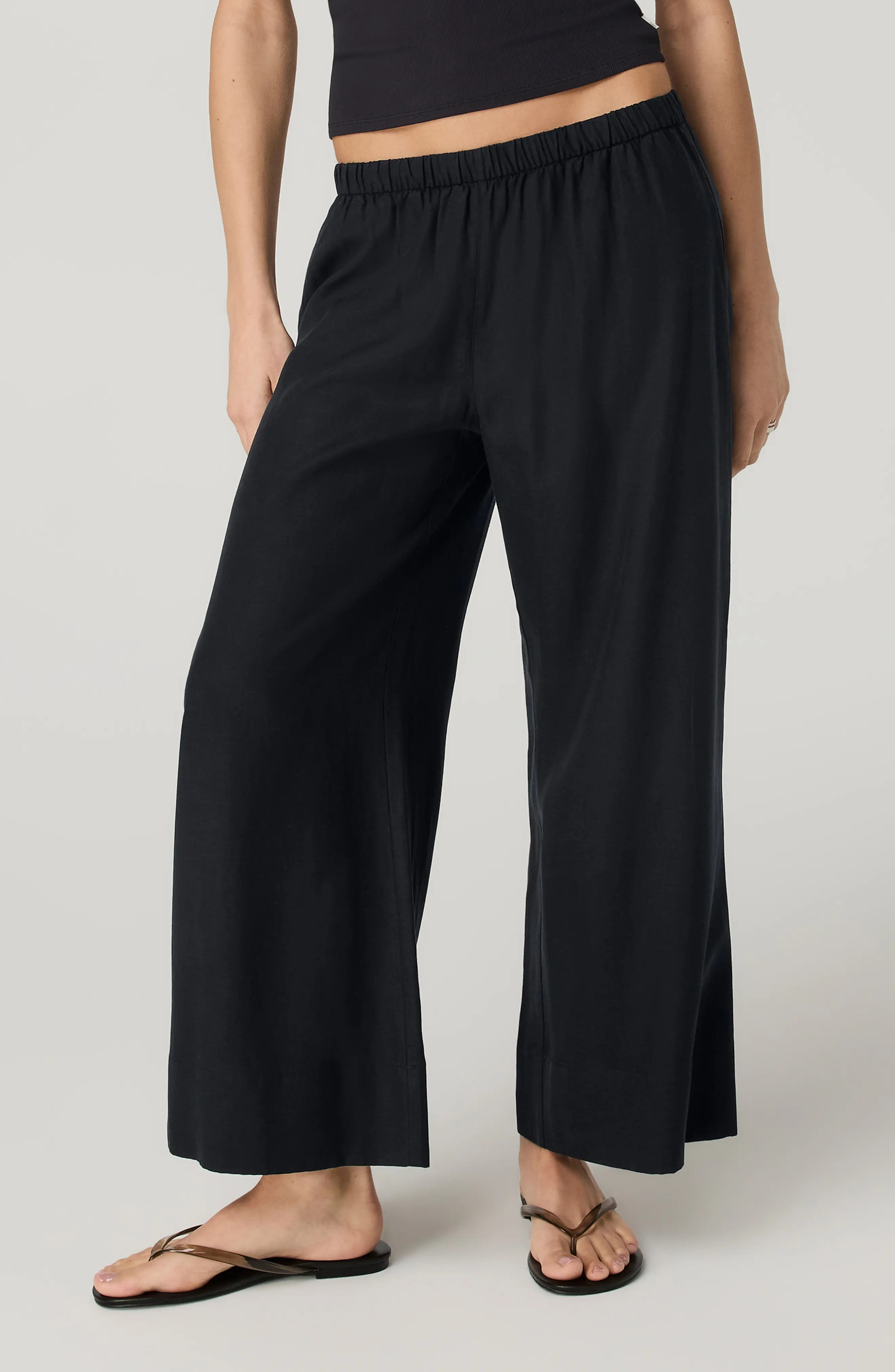 Trestles Twill Everyday Wide Leg Crop Pants (Women) | Nordstrom | Nordstrom