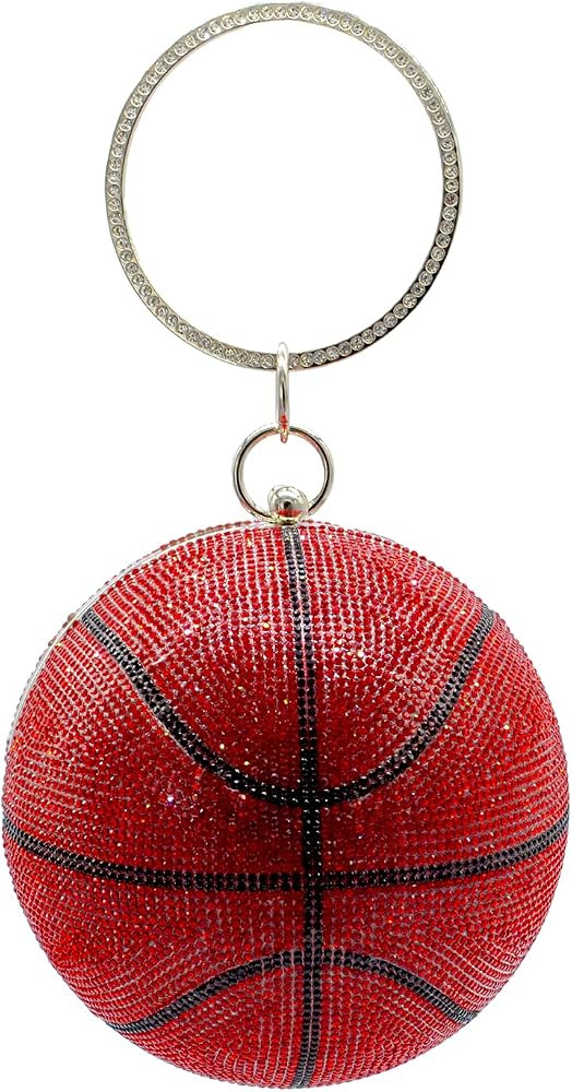 UMREN Women Basketball Shaped Cross Body Purse Rhinestone Round Ball Crystal Evening Bag Clutch H... | Amazon (US)