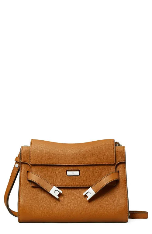 Tory Burch Lee Radziwill Leather Shoulder Bag in Bourbon at Nordstrom | Nordstrom