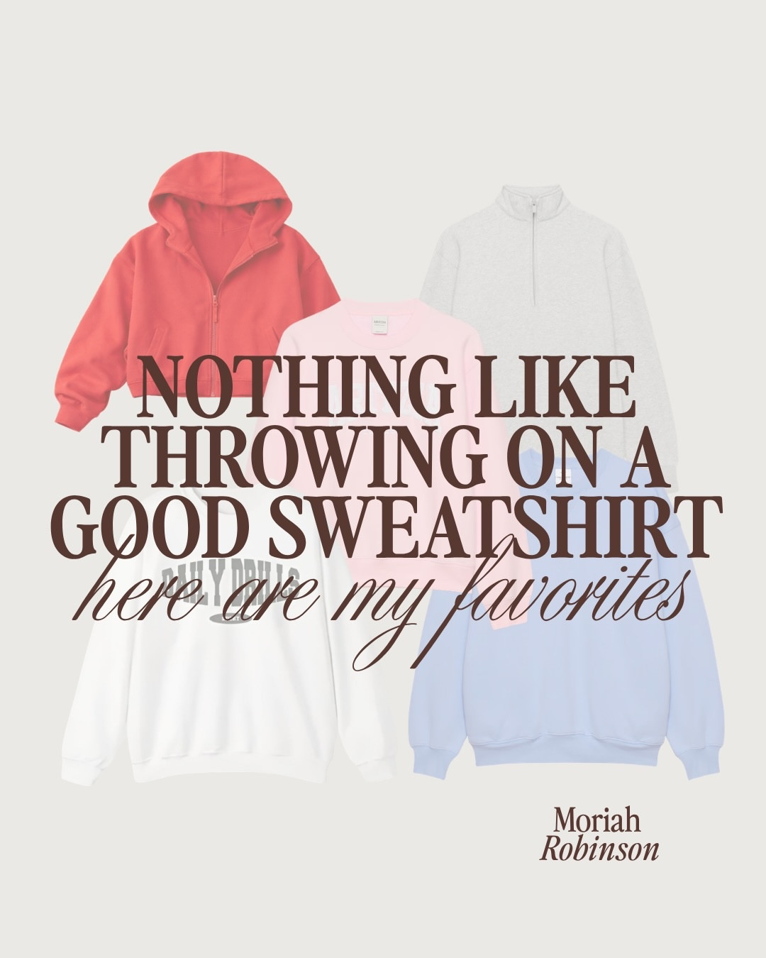 I love getting dressed up… but nothing beats throwing on a good sweatshirt 🤍

These are the ones I keep reaching for on repeat. Easy, comfy, &&& still feel cute enough to run errands or throw on with leggings, denim, or shorts.

#LTKgrwm #LTKootd #LTKmomlife