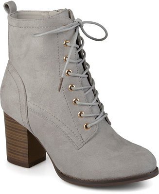 Women's Baylor Lace Up Stacked Heel Booties | Macy's
