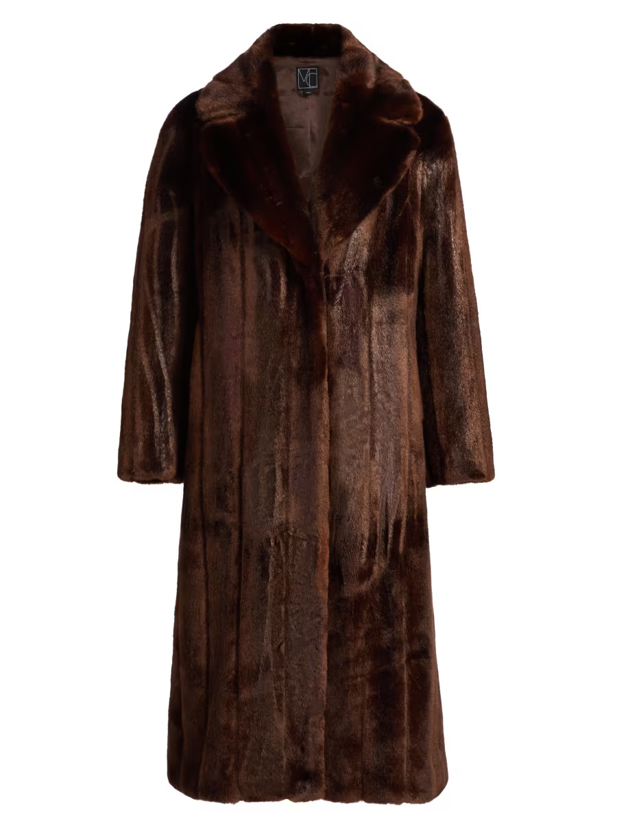 Mercer Collective Mink Stripe Faux-Fur Coat | Saks Fifth Avenue | Saks Fifth Avenue