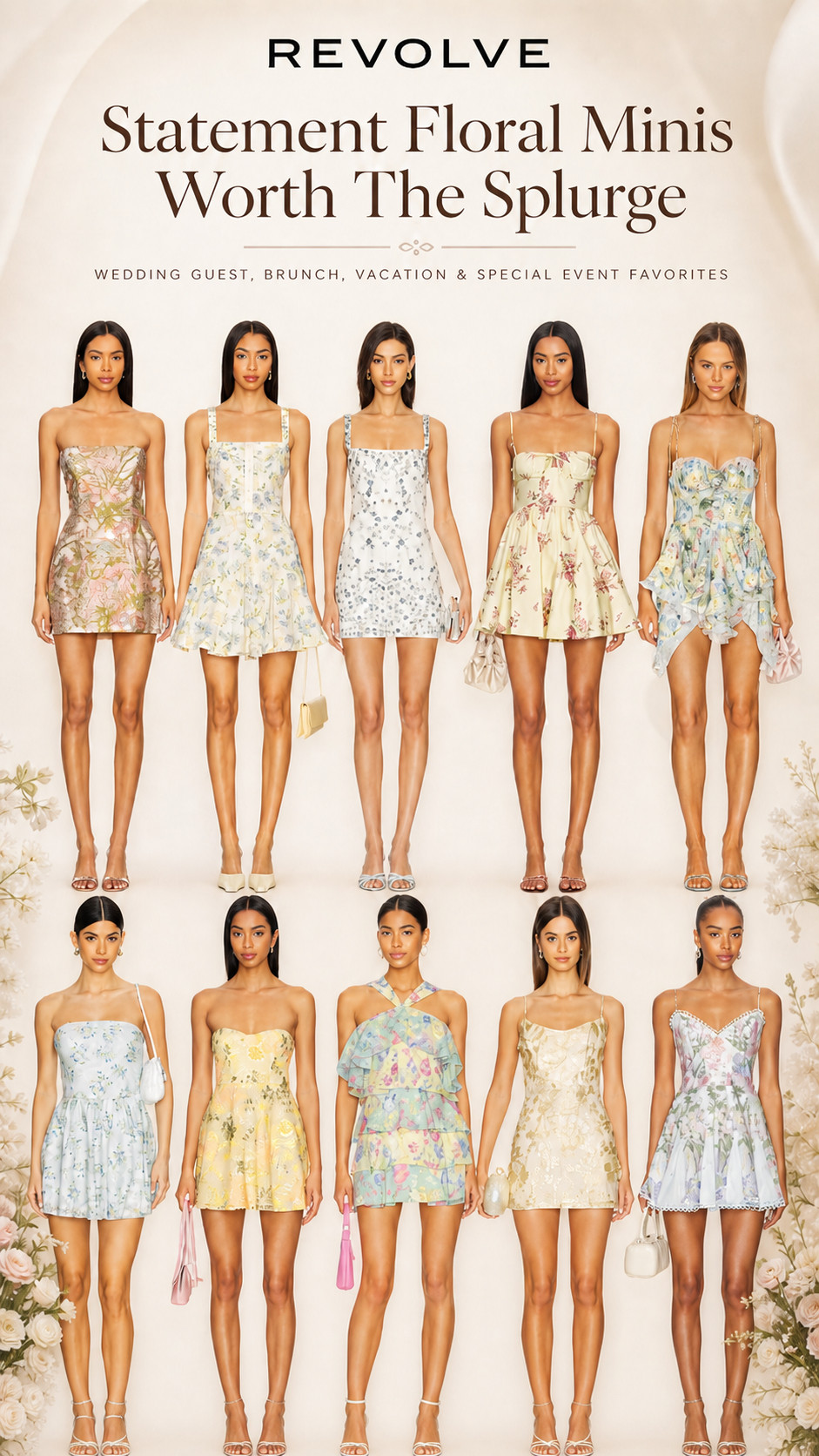 @Revolve | Statement Floral Mini Short Dresses | Summer Edit ☀️ 

If you’ve been searching for a dress that actually feels worth the splurge… this is it.

Because not all floral minis hit the same — some feel trendy for a second, then sit in your closet.
These? These are the ones you’ll keep reaching for.

I went through the REVOLVE floral minis and pulled the pieces that are actually worth buying — the fits, the structure, the details… these are next-level.

This is that effortless but elevated, soft luxury kind of vibe.

Why these are actually worth it:
• Structured, flattering fits that sculpt without feeling stiff
• Premium fabrics + detailing (lace, embroidery, layered florals)
• Feminine silhouettes that feel timeless, not trendy
• Mini lengths that elongate your legs instantly
• Light, airy feel → perfect for warm weather events
• The kind of dresses that make you feel instantly put together

The vibe:
Soft florals, romantic tones, elevated neutrals + pastels — quiet luxury but still noticeable

Perfect for:
Wedding guest dresses (stand out without doing too much)
Brunch, date nights, dinners
Vacations, resorts, travel outfits
Bridal showers, baby showers, graduations
Spring + summer events where you want to look polished

These are the dresses that don’t need over-styling —
you throw one on and it just works.

I did the digging for you — these are the floral minis that are actually worth the price, the quality, and the wear.

If you’re going to invest in a dress this season… make it one you’ll wear again and again.

↓ Everything is linked!

#LTKMothersDay #LTKSaleAlert #LTKTravel