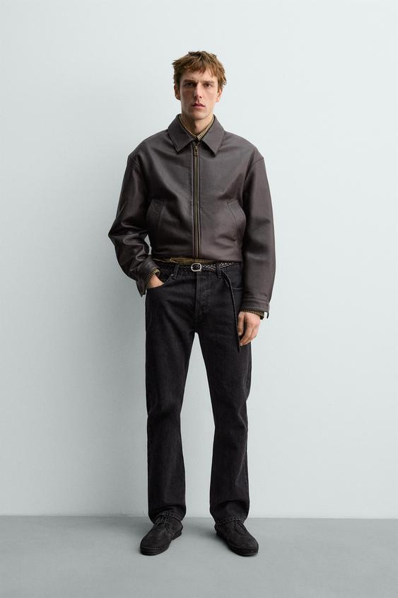 BOMBERJACKE AUS LEDER AARON LEVINE X ZARA | Zara DE