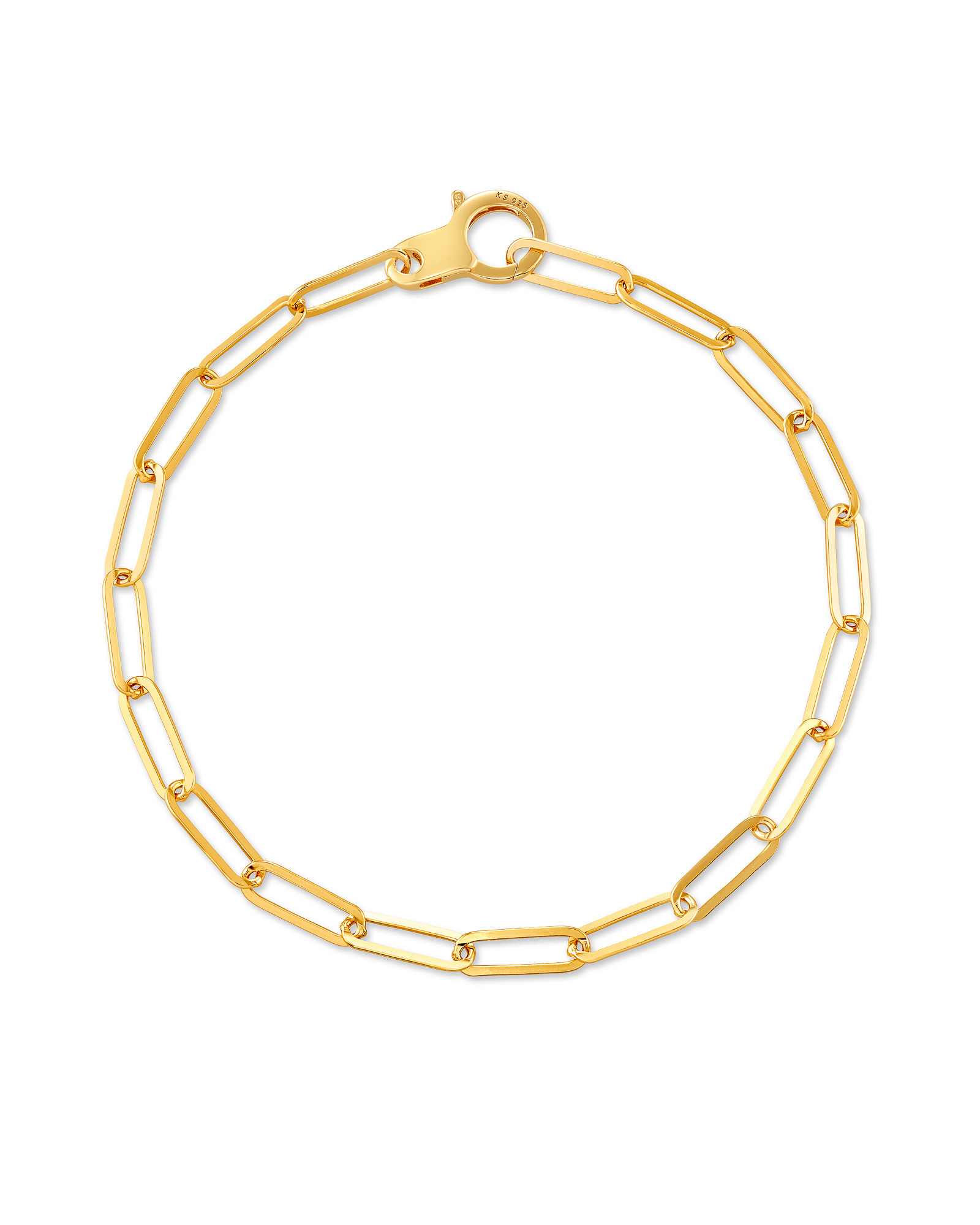 Large Paperclip Chain Bracelet in 18k Gold Vermeil | Kendra Scott