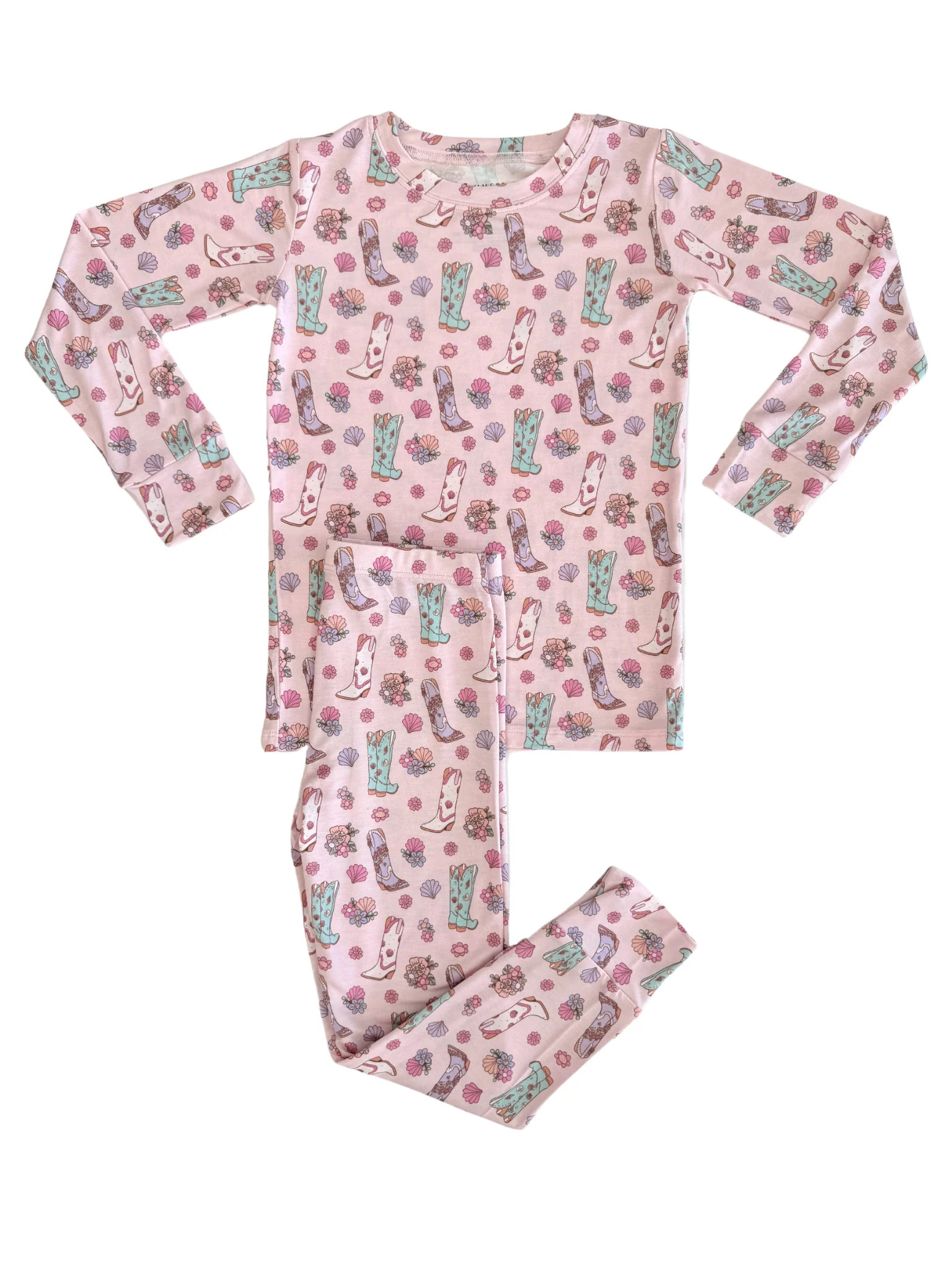 Pink Coastal Cowgirl Long Sleeve Two Piece Set | In My Jammers